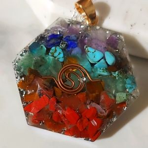 925 Silver Orgonite Chakra Necklace